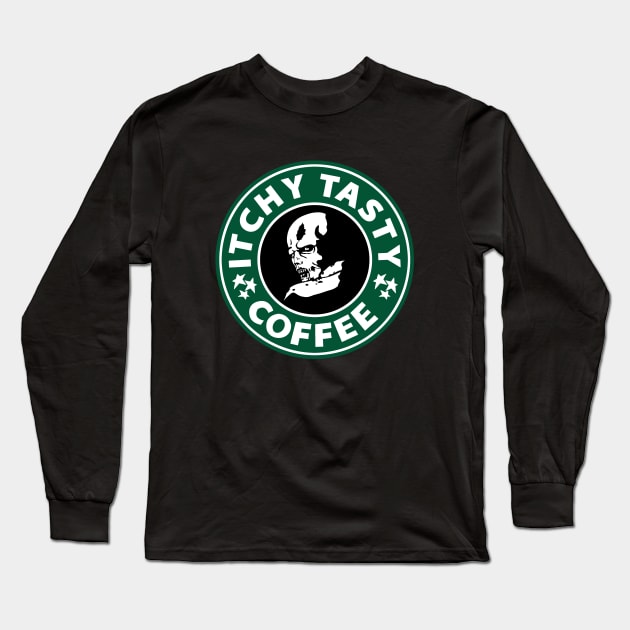 Itchy Tasty Coffee Long Sleeve T-Shirt by CCDesign